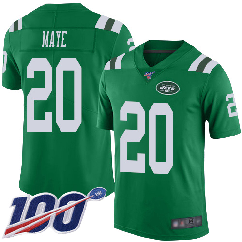 New York Jets Limited Green Youth Marcus Maye Jersey NFL Football 20 100th Season Rush Vapor Untouchable